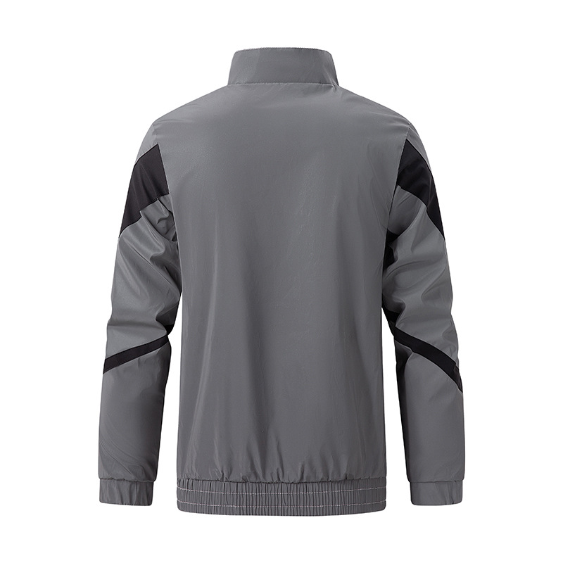 Abbigliamento maschile giacca sottile abbinata uomo primavera e autunno versione coreana colletto alto giacca sportiva con cappuccio larga fitness_voghion.com