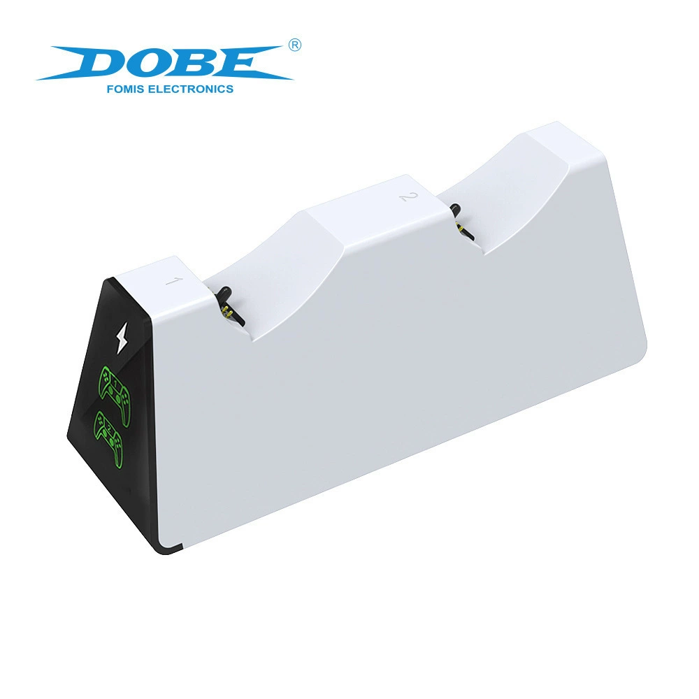 Зарядная подставка DOBE для двух беспроводных контроллеров PS5 с индикатором, контактная зарядка TP5-0518B