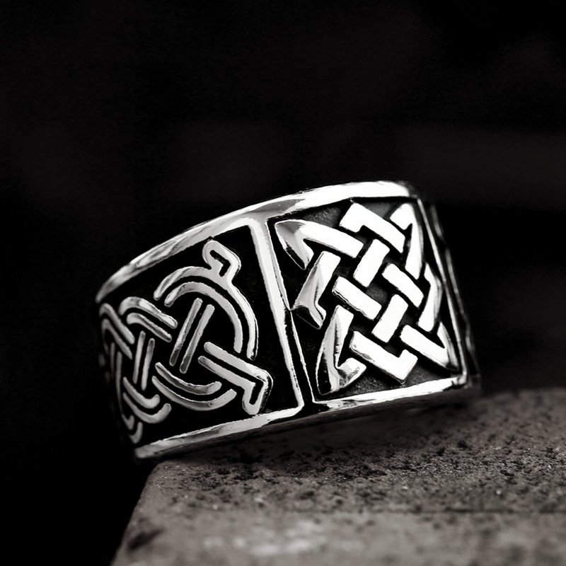European and American Hot Selling Adjustable Viking Odin Rune Pure Copper Ring Nordic Mythology Popular Retro Men's Trendy Jewelry