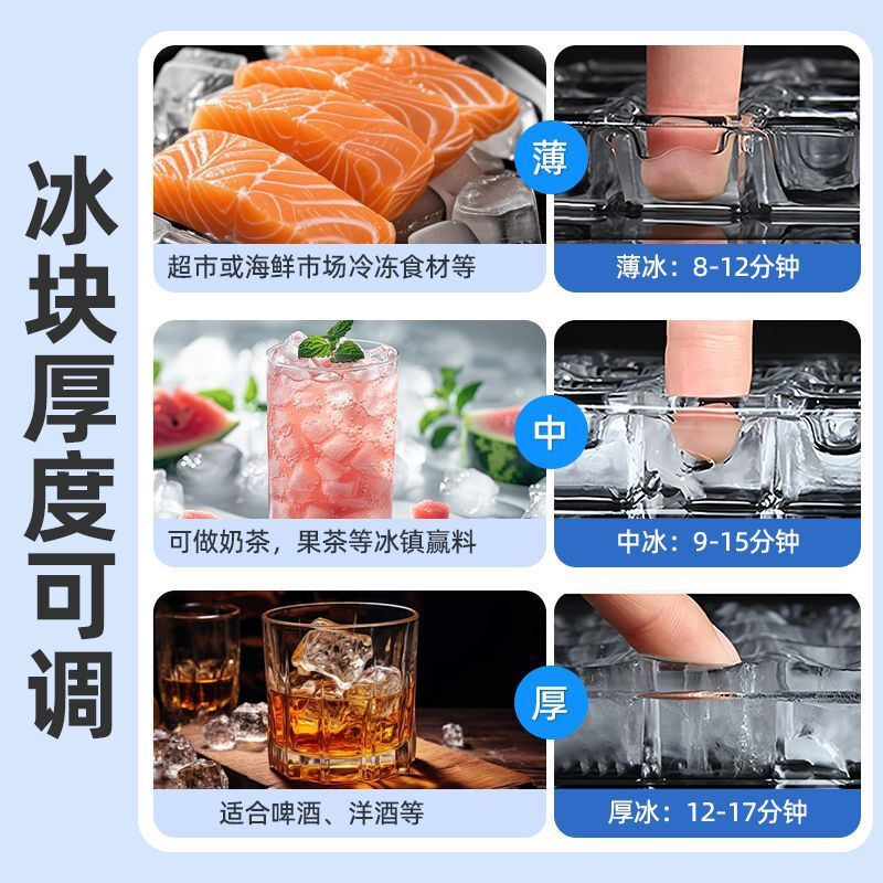 Aigewei 家庭用小型角氷弾丸製氷機寮コーヒーメイト全自動ソリッドアイス製造機|undefined