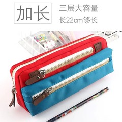 Factory's new foreign trade splicing waterproof Oxford middle school student bag for boys and girls, pencil case stationery storage bag