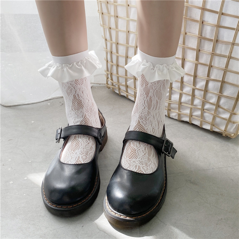 Japanese cute lace thin socks