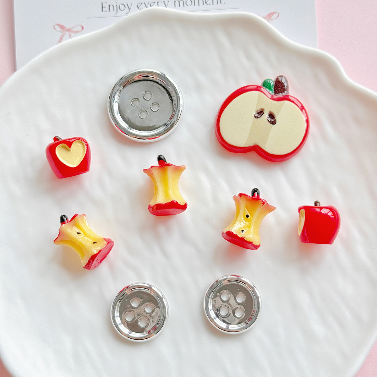 创意仿真立体半立体水果钥匙挂件diy手链洞洞鞋鞋花饰品配件材料