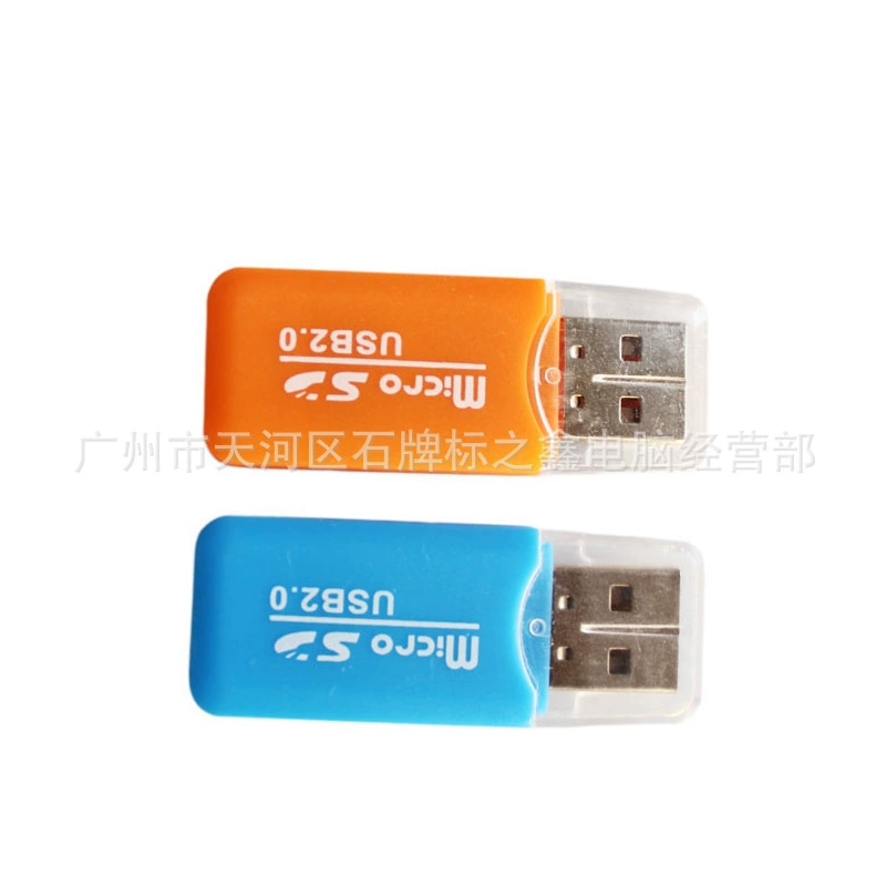 USB2.0 Ice Card Reader Mobile Micro SD TF High -speed memory cartoon general card reader wholesale