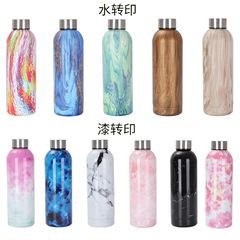 2024新款304不鏽鋼小口保溫杯刻字提手便攜戶外運動水瓶跨境水杯