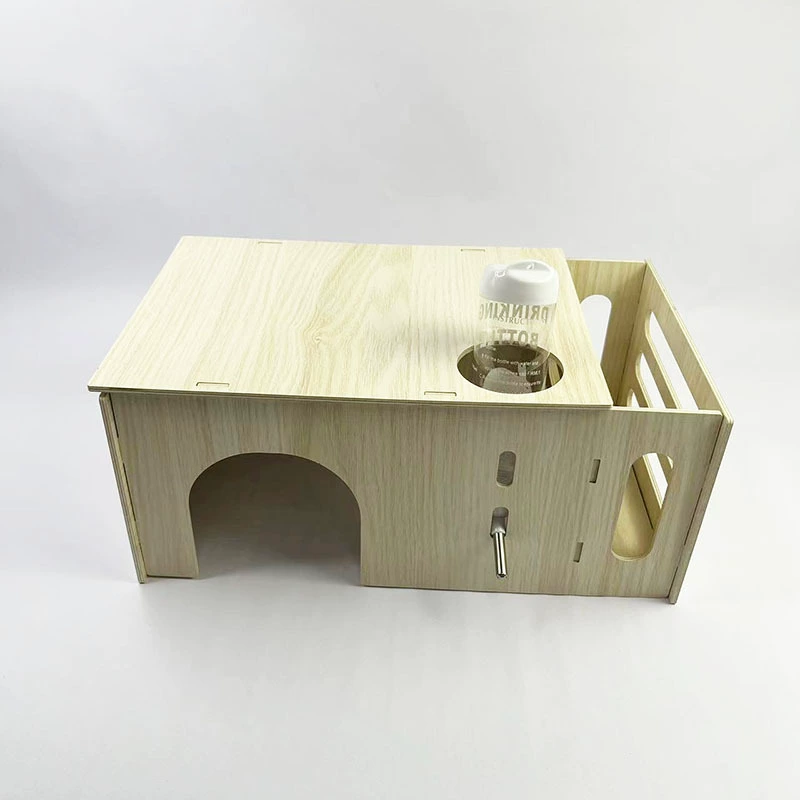 Оптовая продажа Тоторо из цельного дерева деревянное гнездо кролик морская свинка соломенная стойка многофункциональная голландская свинья деревянный дом скрывающийся Дом Гнездо для домашних животных