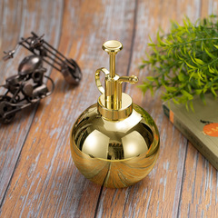 綠植盆栽噴壺500ML噴霧瓶澆花304不鏽鋼金色園藝家用小黑色灑水壺