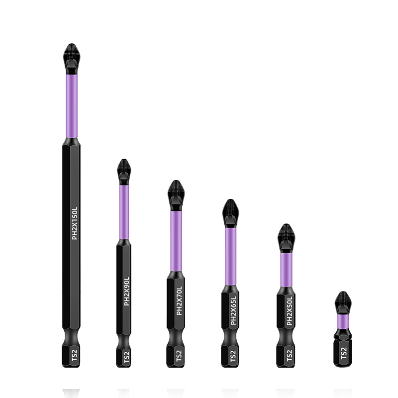 Puntas Phillips magnéticas fuertes antideslizantes para uso transfronterizo, puntas de acero S2 de alta dureza, puntas para taladro eléctrico, puntas para taladro manual y puntas para destornillador neumático.
