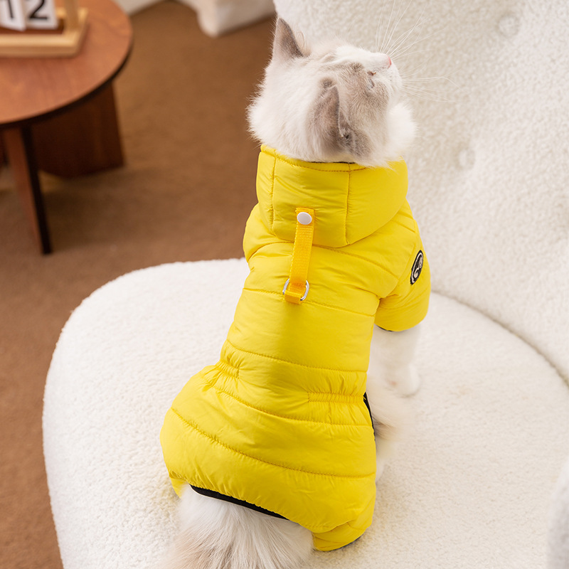 Cat Clothes Are Warm And Thickened In Winter,Four-legged Clothes For Adult Cats And Kittens,Anti-breakaway And Tractionable Cotton Clothes,Pet Autumn And Winter Clothing
