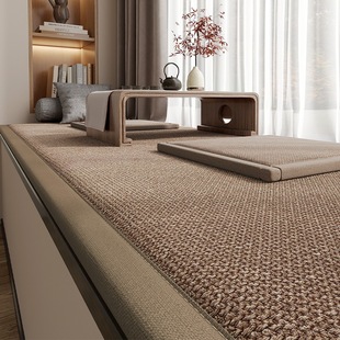 Bay Window Mat Cotton and Linen Simple Style Universal Window Sill Mat for All Seasons Thickeneded Non-Slip Wear-Resistant Bedroom Balcony Memory Foam Cushion