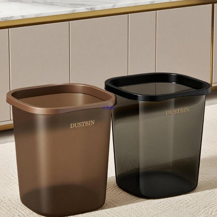 Trash Can for Home Kitchen, Bathroom, Large Capacity, Bedroom, Living Room, High-Looking, Light Luxury Style, Nordic Office