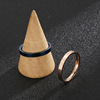 Fashionable ring stainless steel hip-hop style, European style, simple and elegant design, 3mm