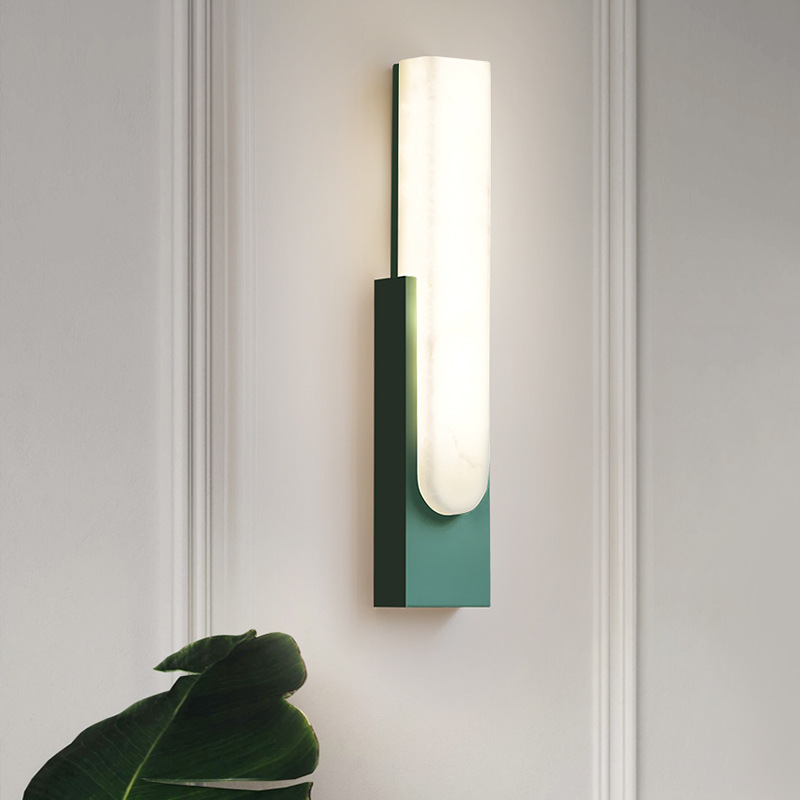 Luz de pared de cabecera dormitorio sala de estar iluminación de fondo de pared de arte moderno minimalista escalera lámpara de pasillo 522L lámpara de montaña