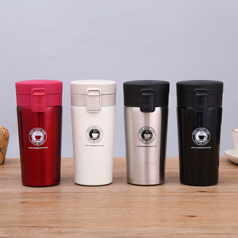 Internet-Famous Convenient Pop-Up Lid Stainless Steel 304 Insulated Cup Stylish Coffee Cup Water Cup