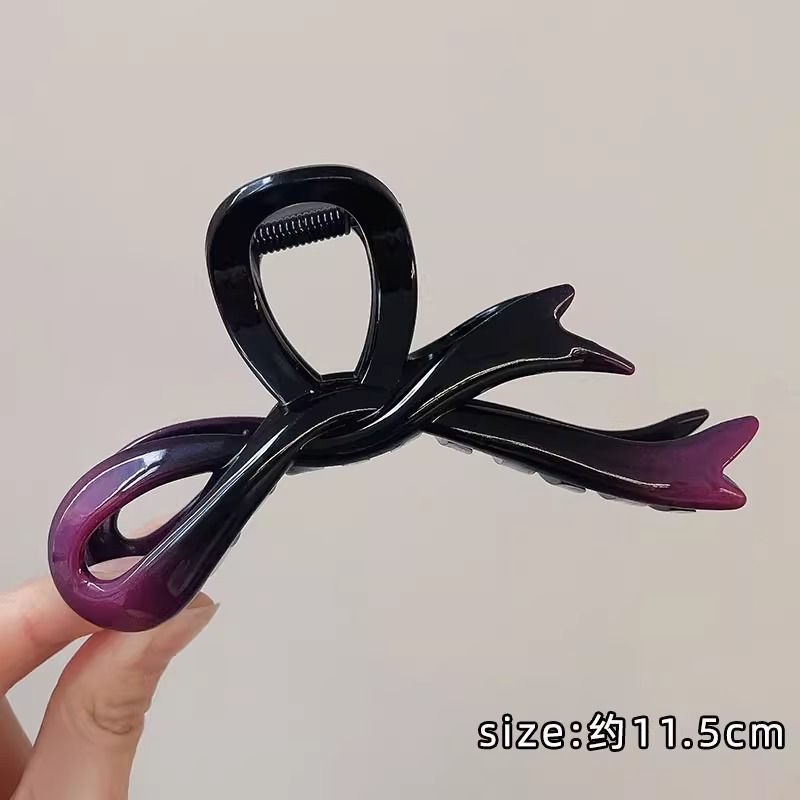 法式奶咖色毛绒鲨鱼夹女后脑勺高级感夹子精致抓夹发量大发夹批发|undefined