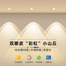 彩虹小山丘射灯嵌入式led客厅家用筒灯电视洗墙灯氛围墙灯全光谱