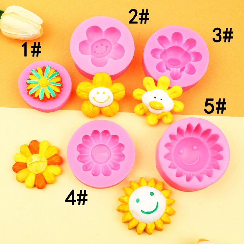 Colorful silicone mold solar-powered, diffuser, incense stone for auto, aromatherapy, sunflower, DIY