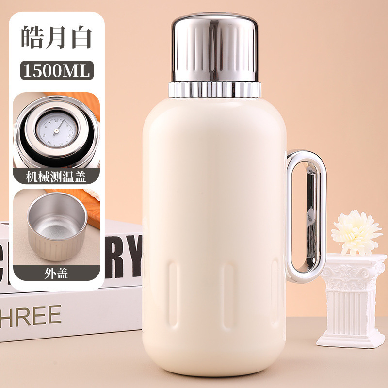 家用不锈钢保温壶大容量高档茶水分离机械显温便携新款焖茶壶水壶|undefined
