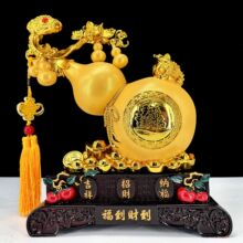 福到财到葫芦摆件招米客厅入户玄关电视柜如意装饰品乔迁新居礼物