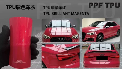 Tpu Color-Changing Film with Automotive Film - 15215m-5-years-warranty-tpu-brilliant-magenta-water-sticker