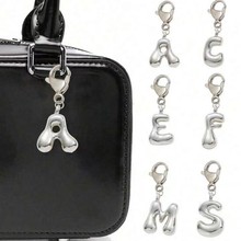 新款shein热卖可爱潮流泡泡字母A-Z26个字母包包钥匙扣箱包挂件