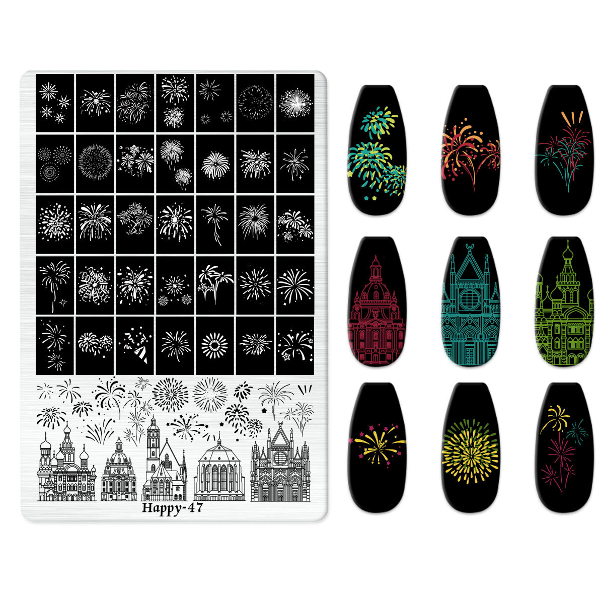 Xiaohongshu's Popular Jingtian Nail Art Stamping Plate Kt Cat Nail Art Bow Cartoon Line Frosted Stamping Plate