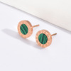 Fashionable design retro earrings stainless steel, accessory, European style, simple and elegant design, trend of season