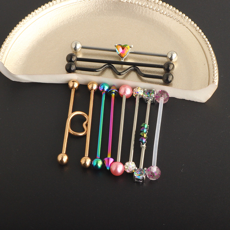 Labret piercing jewelry detail image