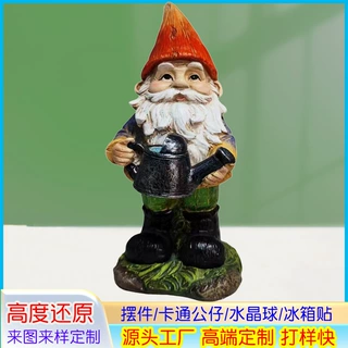 树脂公仔定制花园小矮人浇水雕像树脂工艺品摆件创意礼品跨境新品