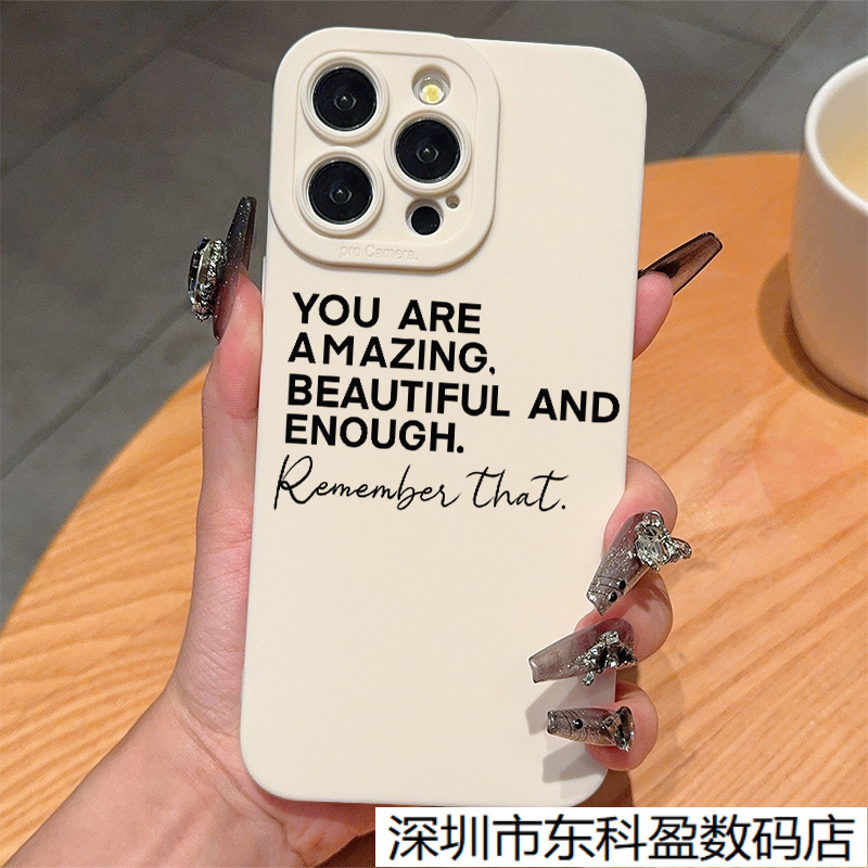 Casual English Suitable for Iphone15Promax Mobile Phone Case Apple 14Plus/13Pro Art 12/11/78