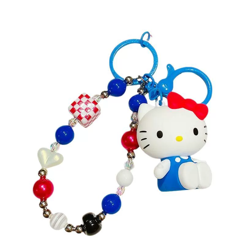 Sanrio, подлинный мультяшный брелок с бисером, кукла, изысканное украшение для сумки