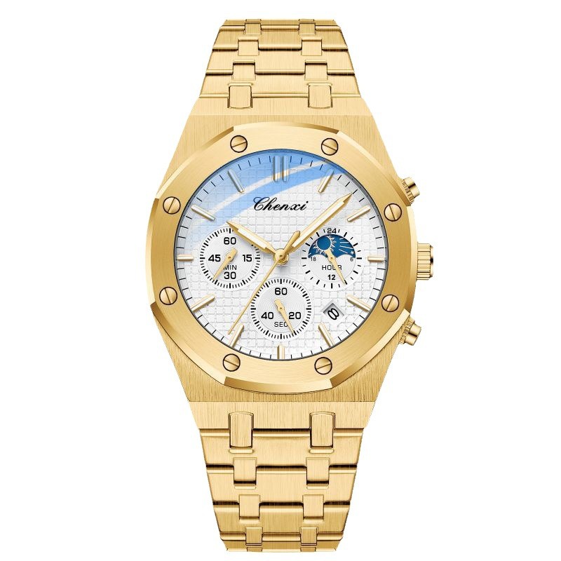 Chenxi/chenxi vivo reloj popular multi-función reloj deportivo reloj de cuarzo de los hombres luminoso impermeable reloj de cuarzo