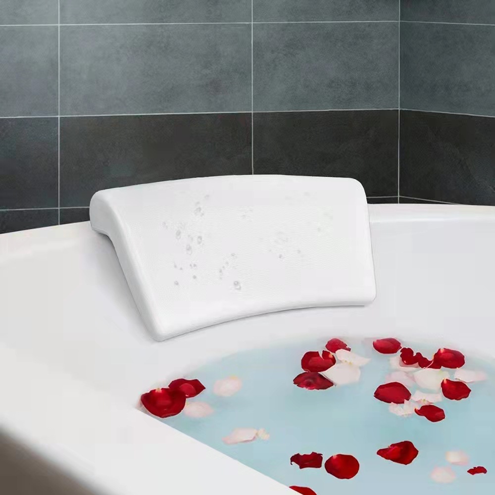Bathtub Pillow, Bath Pillow, Non-Slip Elastic Headrest, Back Cushion, Headrest, Bathroom Accessories, Bath Pillow