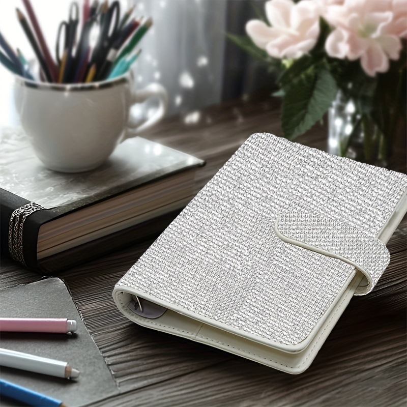 Cuaderno de mano creativo de diamante ligero al por mayor carpeta de tarjetas de macarón cuaderno de ahorro a6 cuaderno de moda transfronterizo image 3