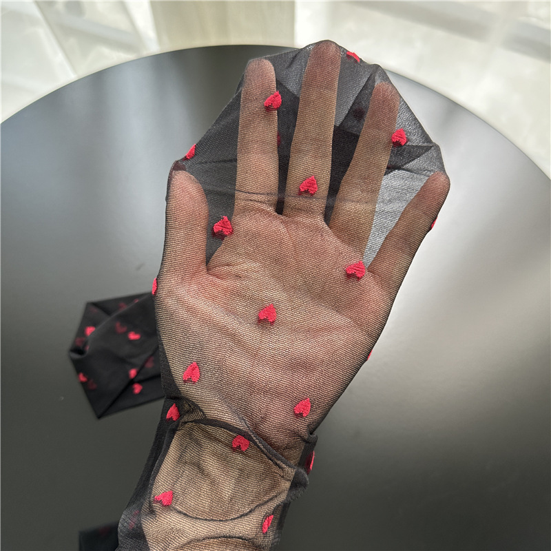 Trendy Polka Dot & Bow Sheer Pantyhose - Sexy Lace Tights With Heart & Dot Patterns, Ultra-Thin 10d Stockings For Women, Multiple Styles_voghion.com