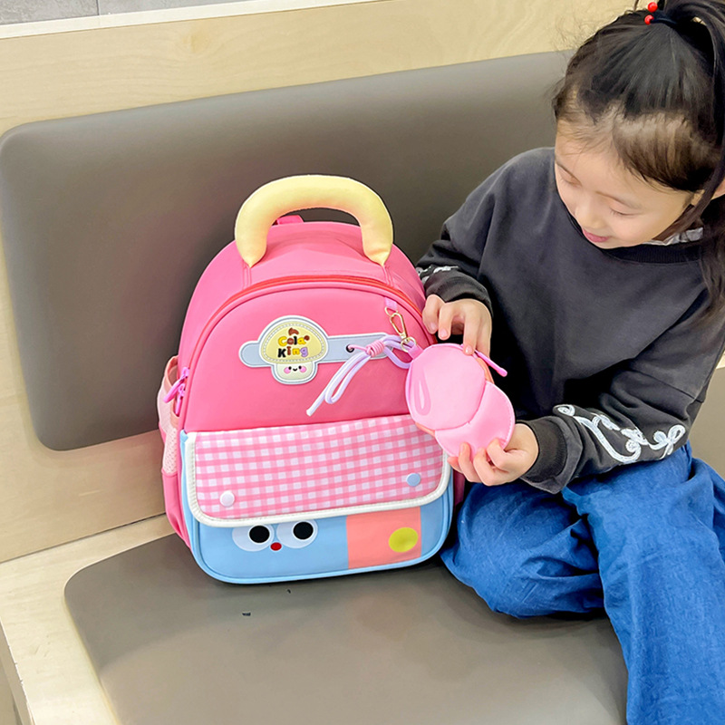Mochila de jardín de infantes nuevo niño de dibujos animados 3 años 5 años mochila de preescolar transpirable clase grande mochila de niña pequeña
