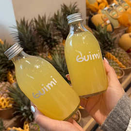 网红冷萃瓶500ml果酒瓶带盖透明加厚饮料铝盖密封分装瓶子