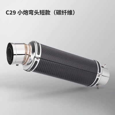 Motorcycle exhaust pipe Z900 modified C29 small - c29-small-gun-elbow-short-carbon-fiber