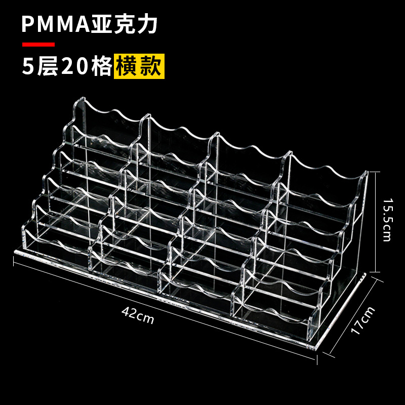 Acrílico 20 caja de tarjetas horizontales