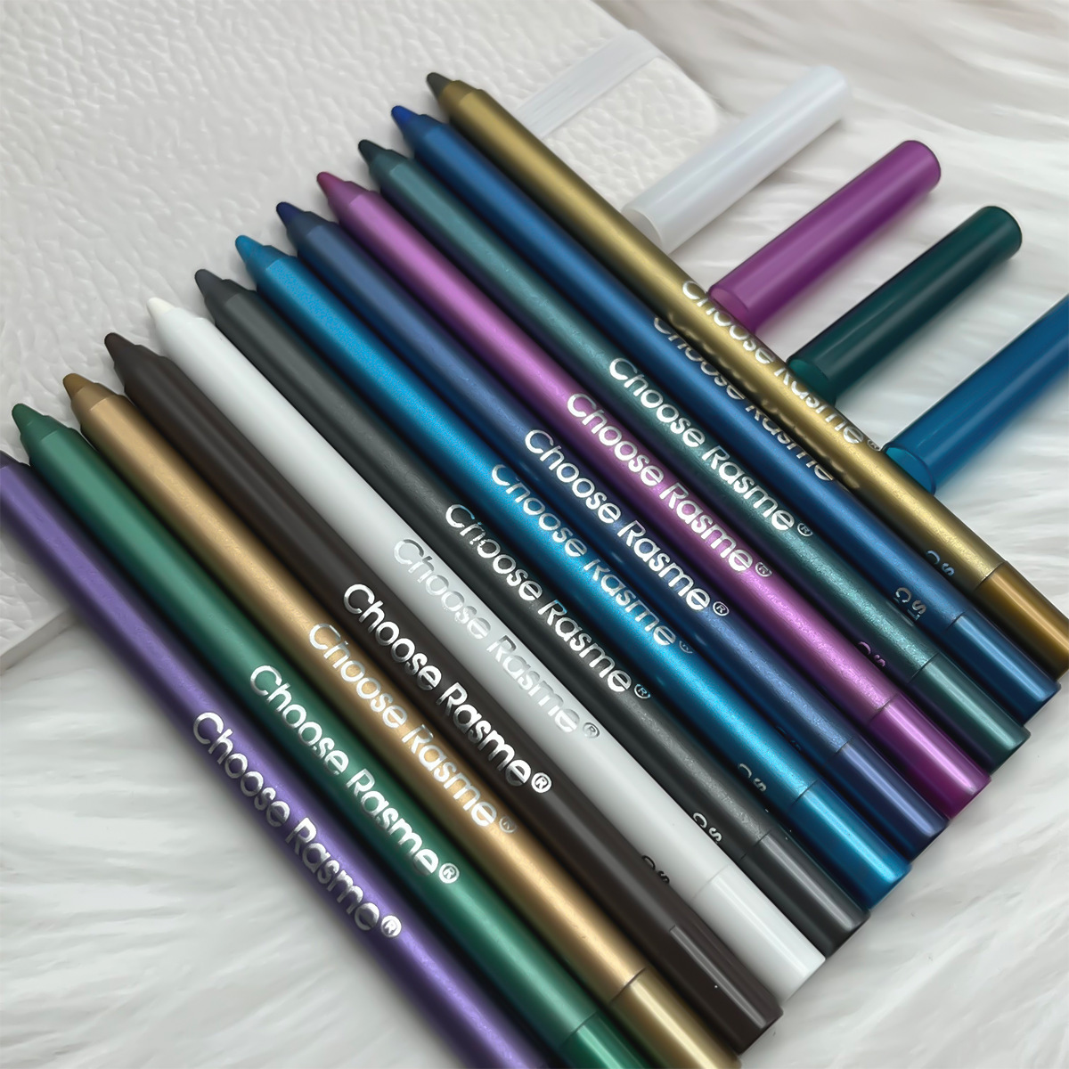 special supply full English 12 color eye shadow eyeliner foam pen color pearlescent eyeliner gel pen_voghion.com