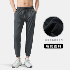 Nylon ice silk men's sports pants outdoor drape leg trousers casual quick-drying high elastic pants men's sports pants