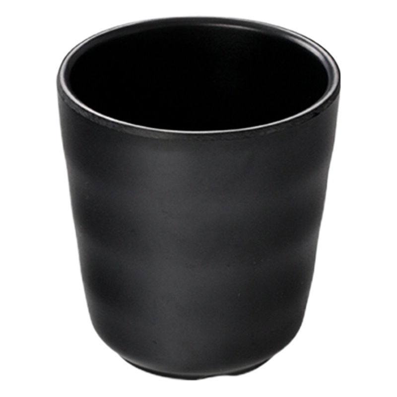 Gruesa gota-resistente negro japonés taza de agua esmerilada taza de té restaurante Hotel caliente olla melamina imitación porcelana plástico comercial