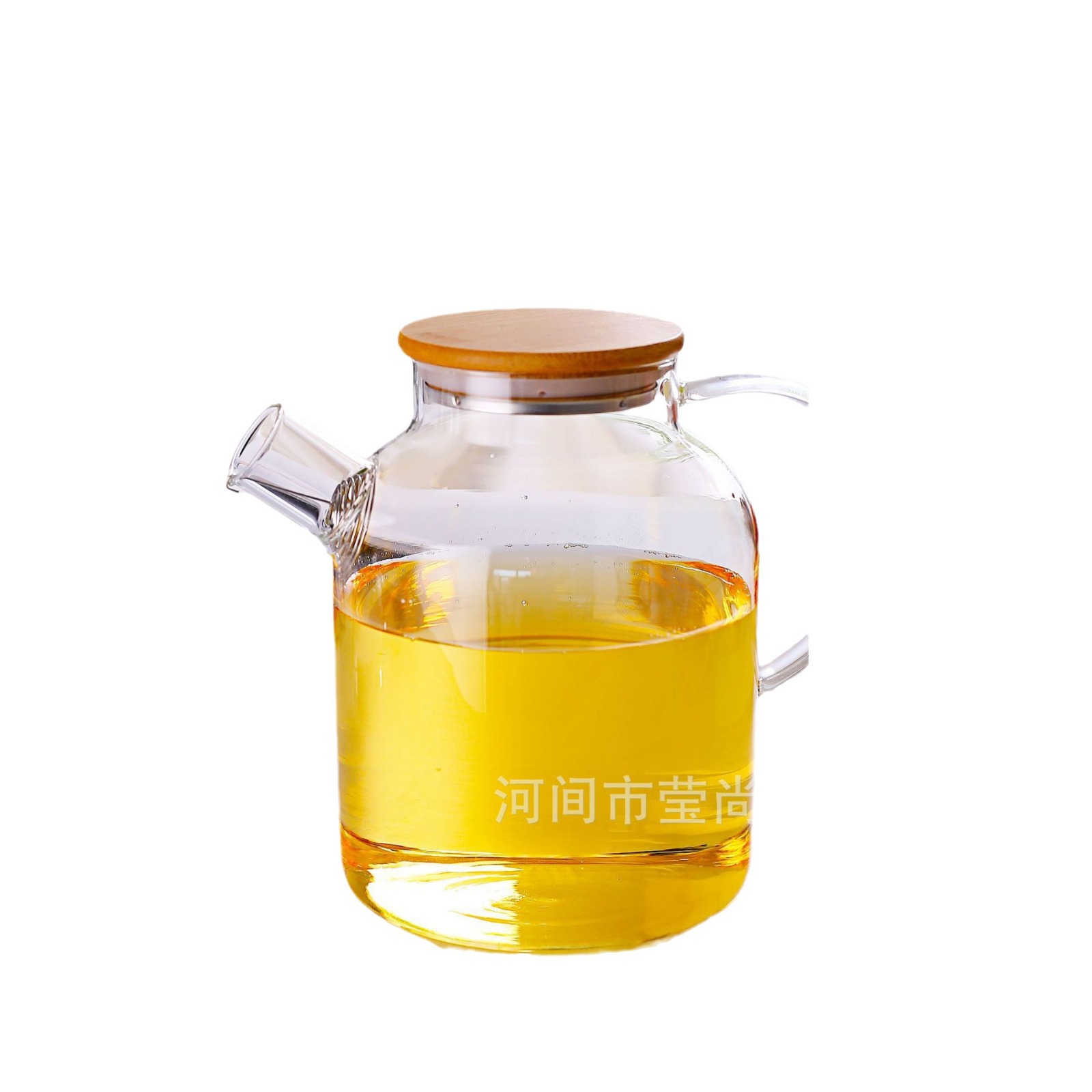 tapa de bambú gruesa tetera de agua de vidrio tetera de té tetera de agua fría de vidrio de alto silicio tetera de agua fría tetera de agua fría tetera de gran capacidad tetera de agua