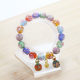 Luminous colored glaze winding bracelet gold foil beads three-way jewelry accessories seven-color colored colored glaze beads bracelet can be Wholesale