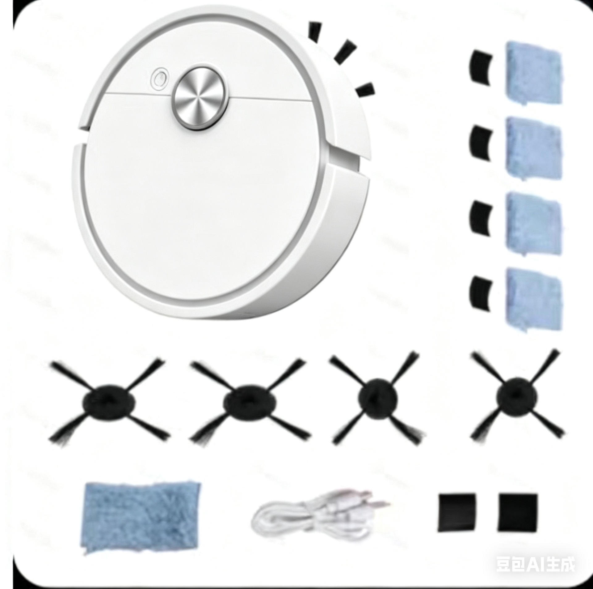 015 화이트 + 바퀴 2개 + 천 4개 [충전식 모델]