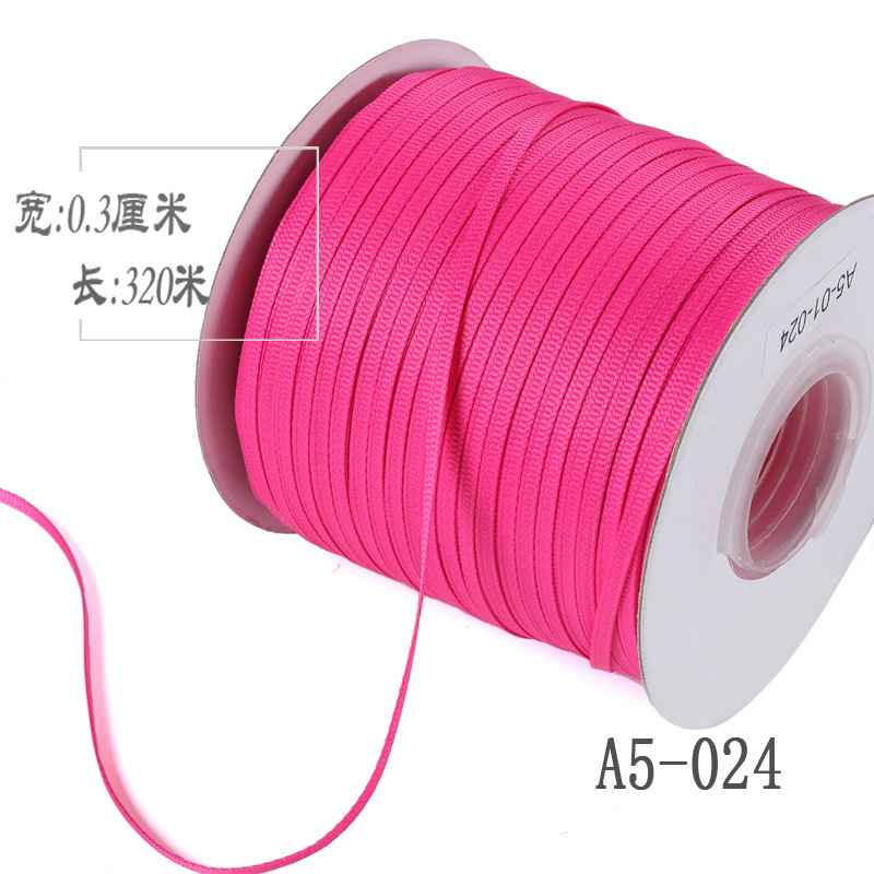 3mm de alta densidad costilla cinturón DIY cinta colgante etiqueta marcador embalaje cinta delgada cuerda de hilo