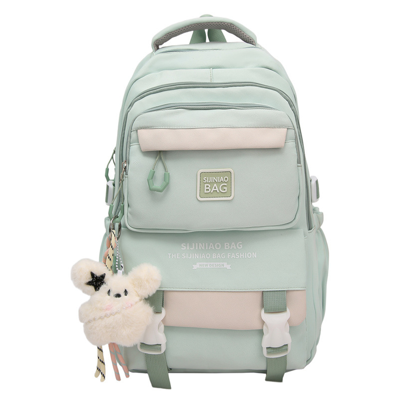 Mochila escolar de nuevo estilo para mujer, mochila para estudiantes de secundaria de alto valor, mochila de varios compartimentos para estudiantes de primaria y secundaria de alta calidad