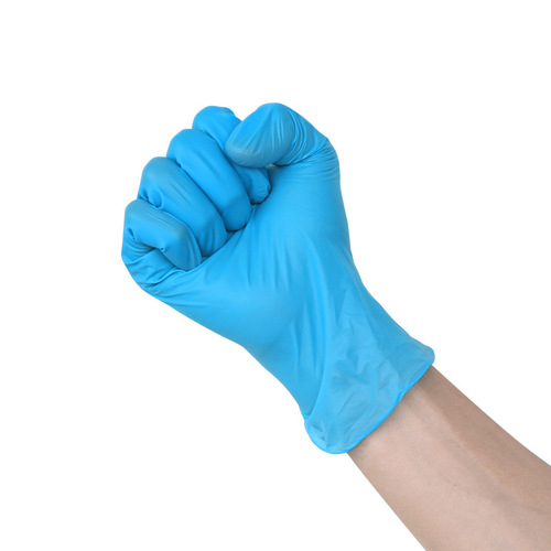 Disposable blue composite nitrile gloves high-elasticity rubber PVC food-grade synthetic nitrile gloves factory wholesale