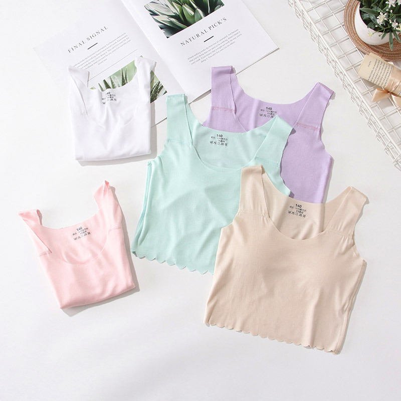 Período de desarrollo de la escuela secundaria Chaleco de niña envuelto en el pecho anti-exposición Chaleco de niña cómodo niña sujetador de desarrollo