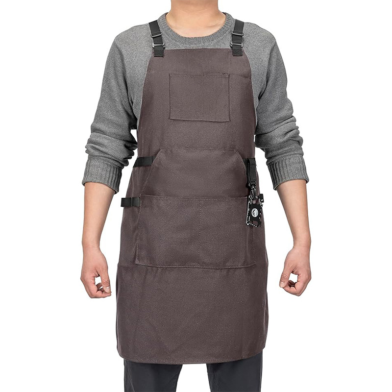 Amazon delantal de lona gruesa logotipo personalizado arte Restaurante Camarero ropa de trabajo jardinería carpintería delantal al por mayor
